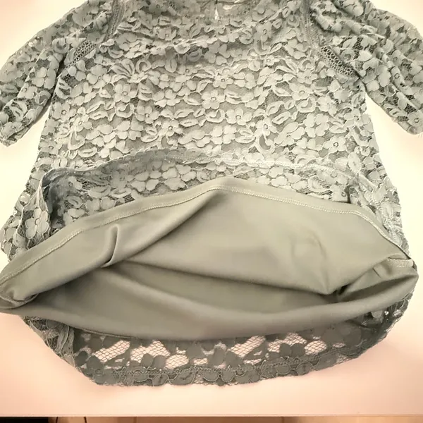 Adiva Top Sz M Puff Sleeve Floral Lace Top Cottagecore Femme Whimsy Blouse‎ - Image 6