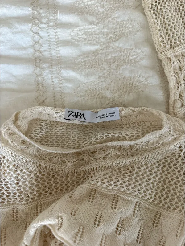 ZARA Crochet Cover up - Image 3