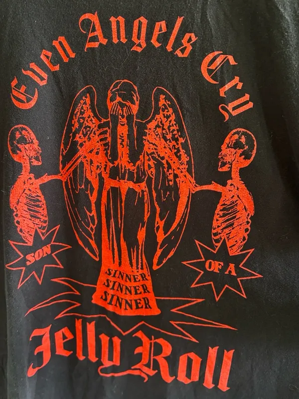 Jelly Roll Even Angels Cry Tee Size XL - Image 4