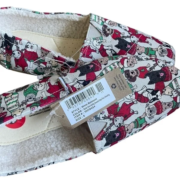 Toms Dogs Winter Sweaters 6‎ Christmas Shearling Lined Shoes Holiday - Image 5