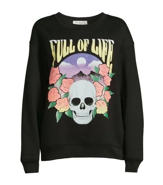 Full of Life “skull” Graphic Fleece Sweatshirt - Image 2