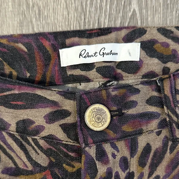Robert Graham Women’s Deidre Collector‎ Multi Animal-Print Skinny Jeans Pants - Image 3