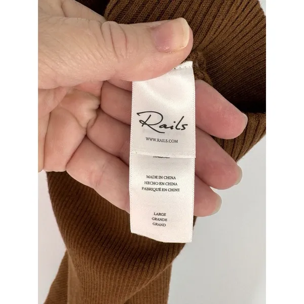 Rails‎ Jules Fox Brown Pant Cotton Silk Blend New $198 Size Large, L - Image 8