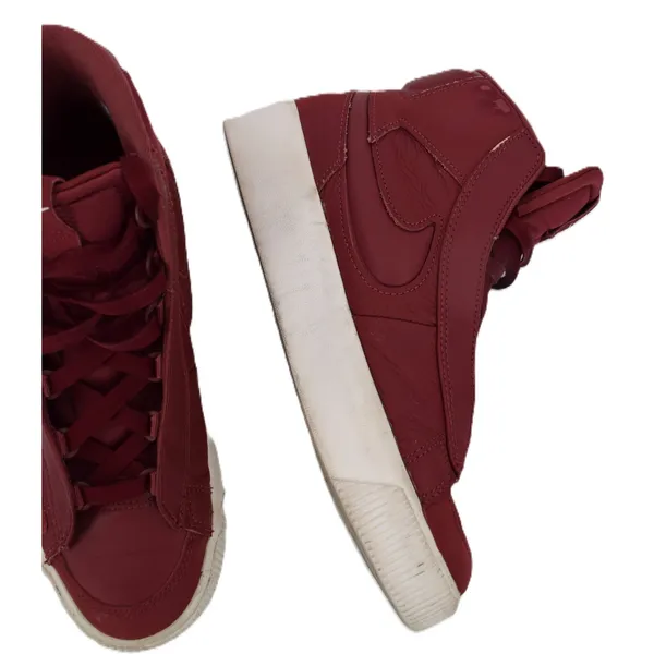 Nike Blazer Mid Rebel Women 7.5 Burgundy Wine Good High Top Zip BQ4022-602‎ - Image 10