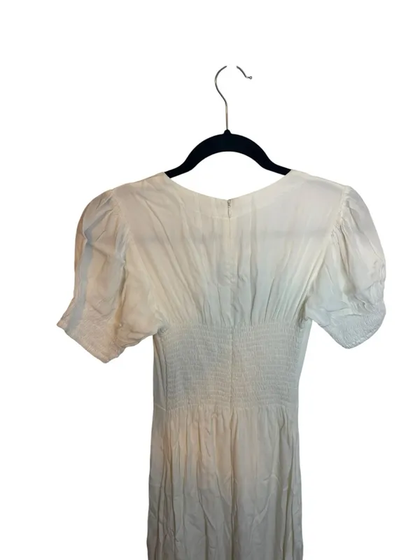 Maja Bali White Puff Sleeve Sweetheart Boho Cottagecore Maxi Dress - Image 2