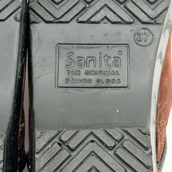 Sanita Original Danish Clogs Brown Nubuck Leather Slip On Mules EU 37 US 6.5 - Image 8
