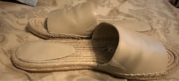 Coach Cailin Leather Espadrille Slides ☀️Size 8.5 | Cream / Beige | Excellent Condition - Image 9