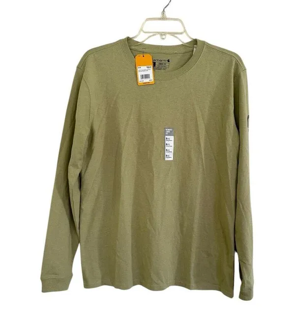 Carhartt Loose Fit Heavyweight LS Logo Sleeve Graphic Sleeve T-Shirt Small NWT - Image 2