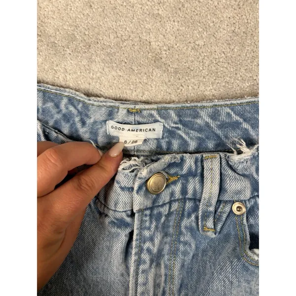 Good American Icon 90s Straight Leg Jeans‎ Women's Size 6/28 High Rise Blue953 - Image 4