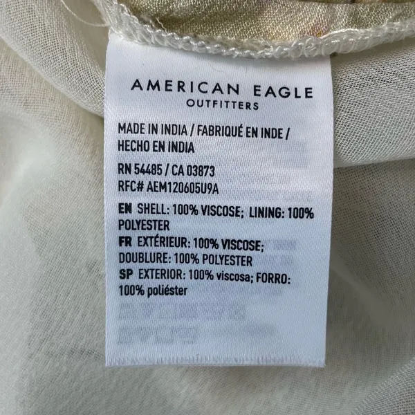 American‎ Eagle Floral Midi Side Slit Slip Dress in Soft Green Size Extra Small - Image 6