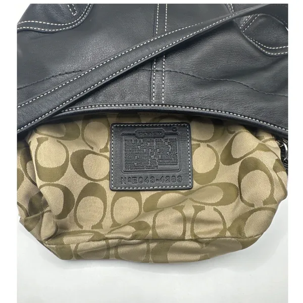 Coach Soho Black‎ Leather Small Hobo Shoulder Bag Purse N0 E043-4283 - Image 5