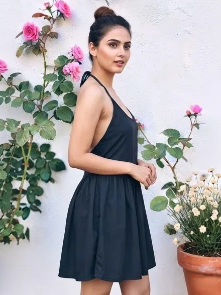 American Apparel Black Nylon Tricot Figure Skater Dress Size Small Halter Mini - Image 3
