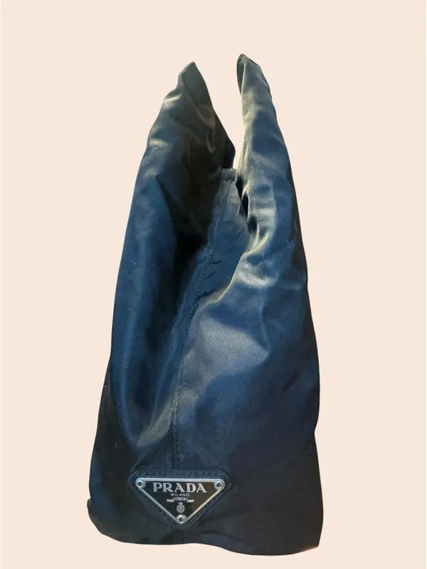 Prada Vintage Tessuto Nylon Tote Lucite Handles - Image 4
