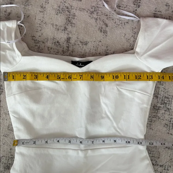 Lulus How Much I Care Ivory Off-the-Shoulder Midi Dress Size XS NWT Bridal Beach - Image 6