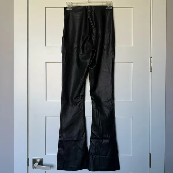 TopShop Black Leather Pnats - Image 4
