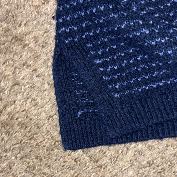 Lands' End Women's Deep Blue Cowl Neck Sweater - Image 5