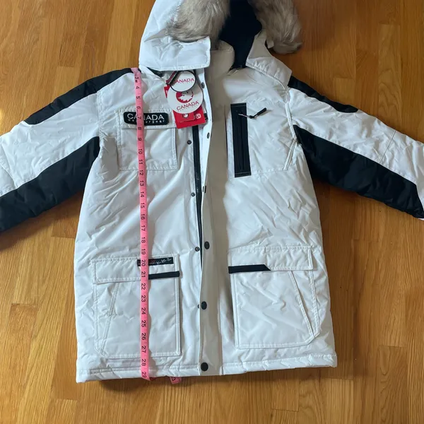 Canada Weather Gear White Winter Parka Juniors 14/16 L Women’s S - Image 9