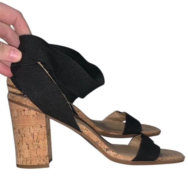 Maurices Hillary Black Block Heels Elastic Ankle Strap Womans 11 - Image 4