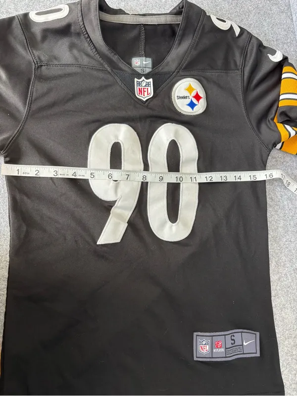 NFL women’s Black & Gold Pittsburgh Steelers #90 Jersey Watt - Image 8