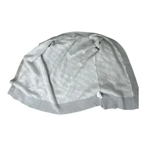 Everlane Alpaca Zebra Print Heathered Grey Cardigan Size L Sweater Button Front - Image 12