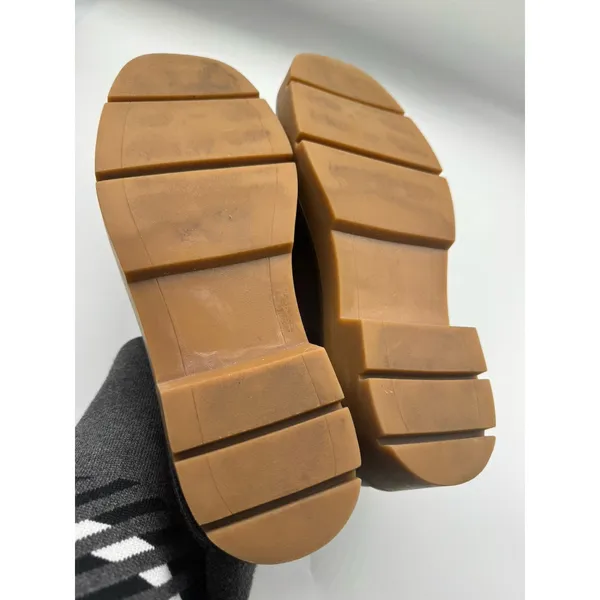 Nordstrom Notorie Burgundy Leather Chunky Platform Loafers Size 8.5 - Image 10