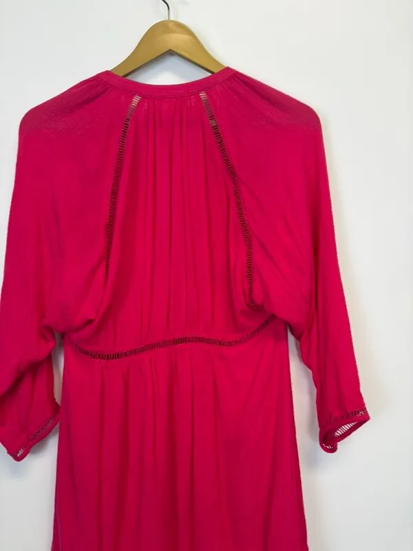 Free People Go Lightly Pink V Neck Dress - Image 9