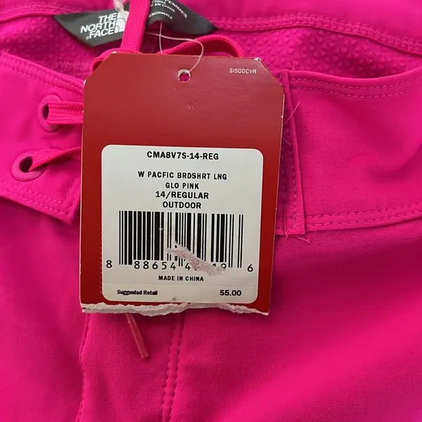 North face shorts w pacific glo pink size 14 NWT UPF 50 - Image 4