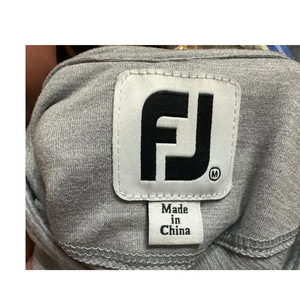 FootJoy FJ Gray Athletic Quarter Zip Pullover Golf Top‎ Neon Accent Performance - Image 6