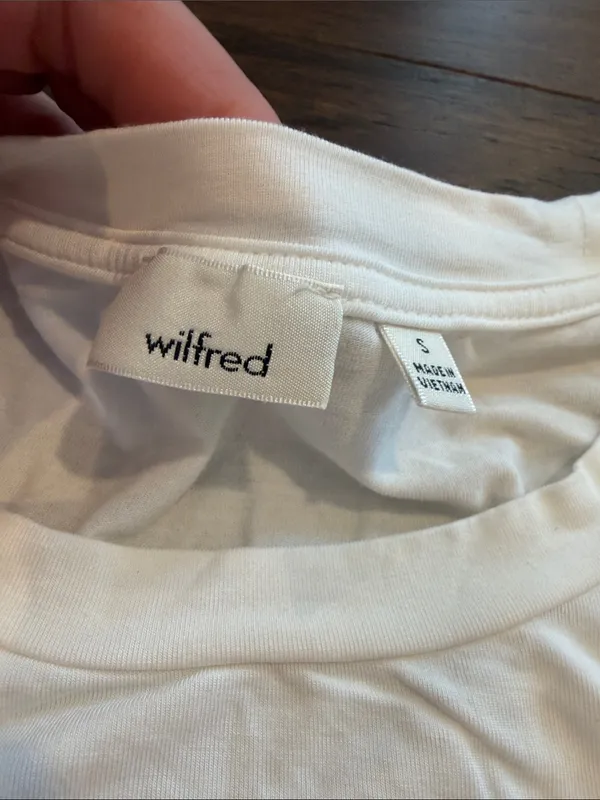 Wilfred White Long-Sleeve Crewneck Tee Size Small - C11-283 - Image 2