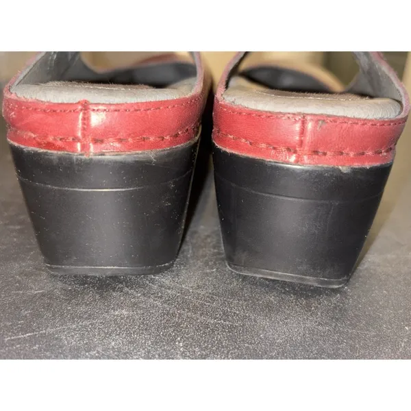 Dansko Ox Blood Red Leather Mary Jane Clogs Sz.9 Discontinued 2011 - Image 12