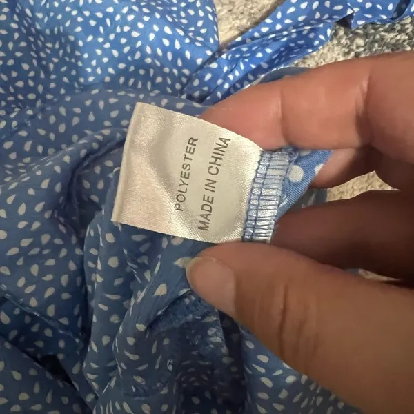 💙🤍 Hello Molly Down To Georgia Dress Blue Polka‎ Dot Print Size S - Image 8