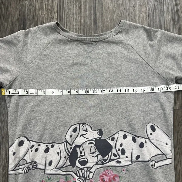 Cath Kidston X Disney 101 Dalmatians Crewneck Jumper Sweatshirt Gray Size Small - Image 4