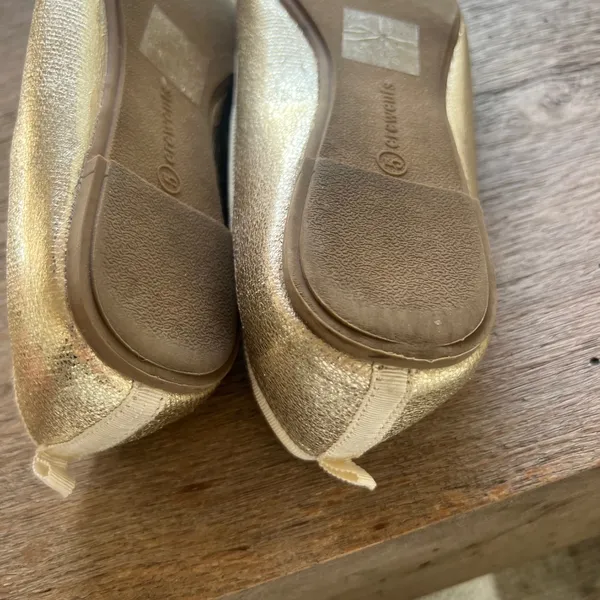 J CREW Crewcuts Women Metallic Gold Ballet Flats - Size K5 / 37 EU / 7 Women' US - Image 10