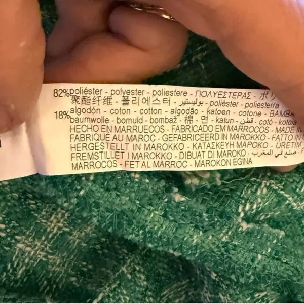 Zara Green Jacket with Raw Hems‎ - Image 6