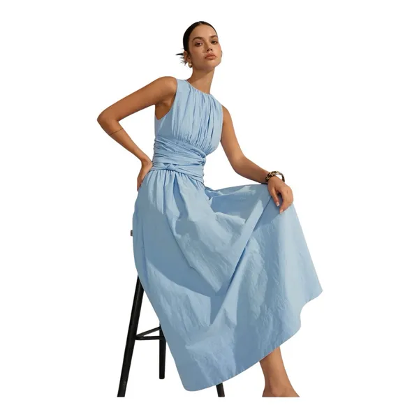 COMMENSE Ruched Waist Maxi Dress
COLOR - Image 2