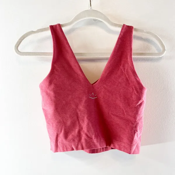 Beyond Yoga Spacedye Good Day V-Neck Cropped Tank Top Red Small - Image 4