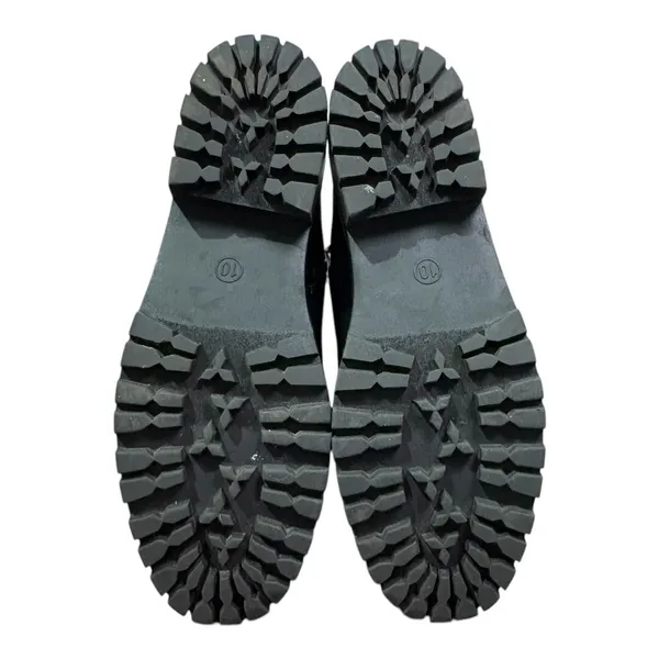 A New Day Combat Boots Womens 10 Black Faux Fur Trim Lug Sole Zipper Hiking Moto - Image 11