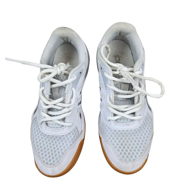 Asics Upcourt 5 Volleyball Shoes Womens 3.5 White Pure Silver Gum - Image 5