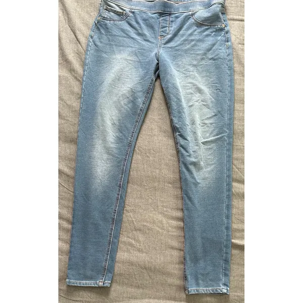 Arizona Jean Co Womens Plus Jegging Light Wash Blue Pull On Denim Pants 18.5 - Image 2