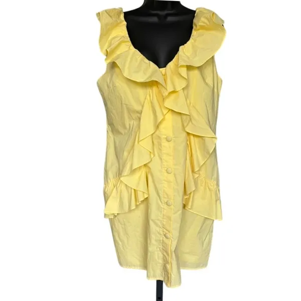 Lovers + Friends Raleigh Mini Dress Sz XL Yellow Soft Girl‎ Preppy Coquette - Image 3