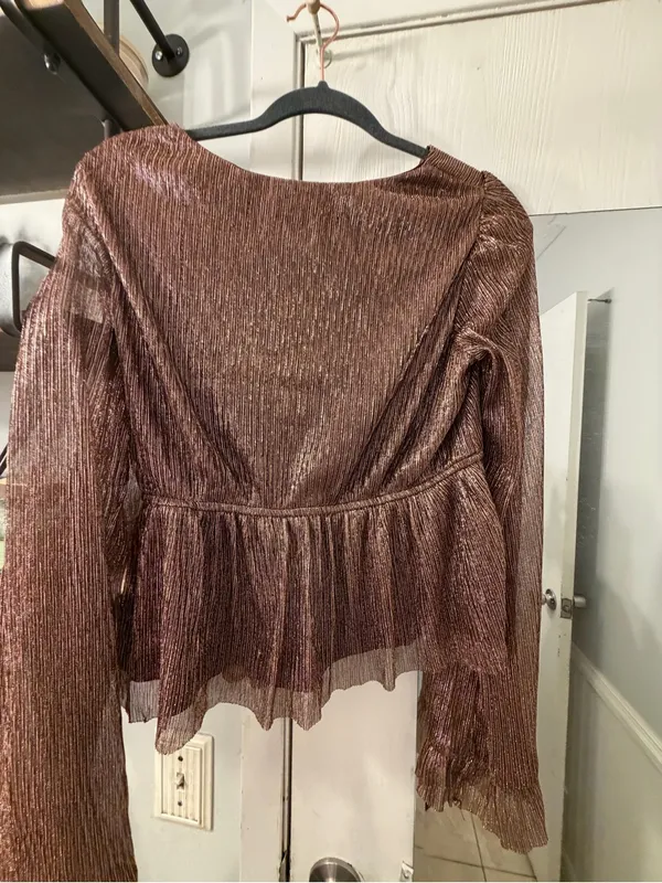 Francesca's Collections BronzeLightweight Knit Top - Image 4