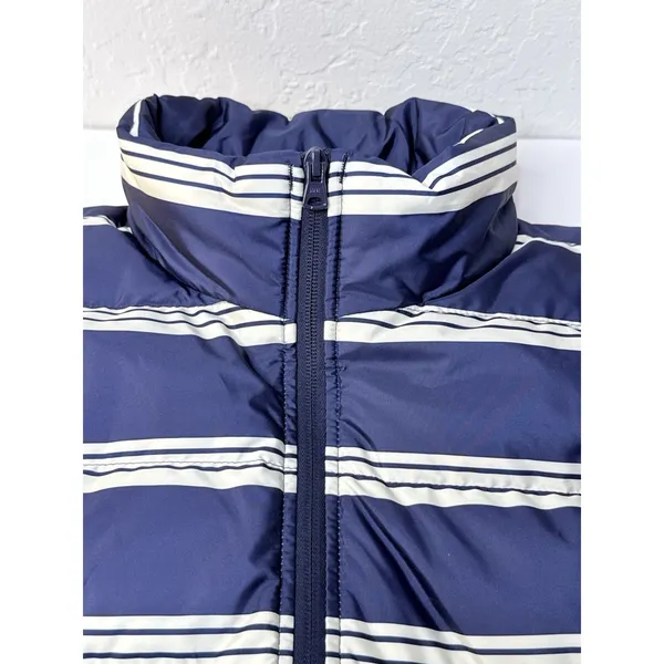 Lands End Women Sz M Blue Striped 600 Goose Down Puffer Vest Sailor Nautical New - Image 12