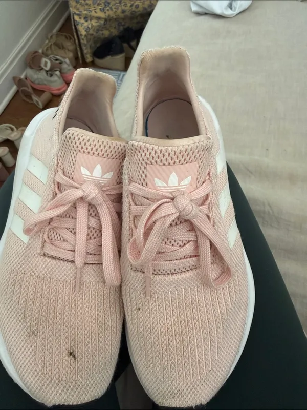 adidas Pink Knit Lace-Up Women's Sneakers - Image 4