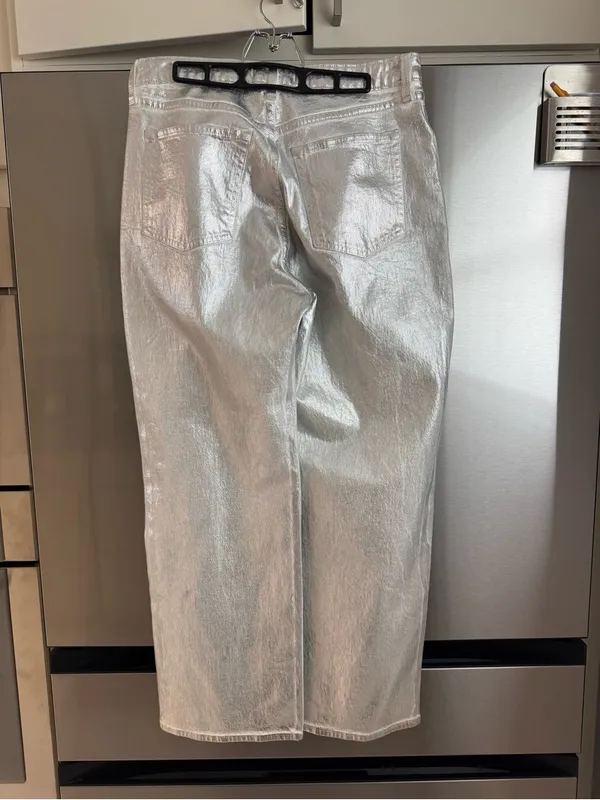 Abercrombie & Fitch 90’s Relaxed High Rise Silver Curve Love Jeans Size 31/12 - Image 3