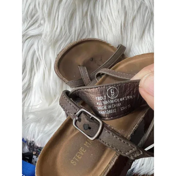 Steve Madden size 9 Brown Leather Strappy Sandals - Image 4