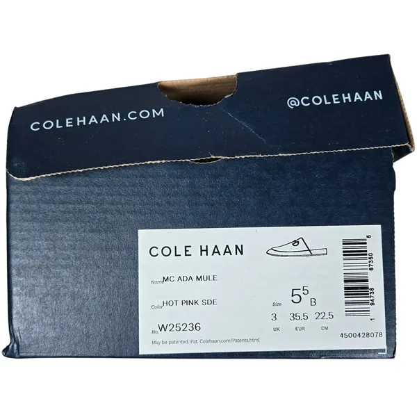 Cole Haan Mc Ada Mule Slippers‎ Hot Pink Suede Faux Fur Lined Size 5.5B - Image 12