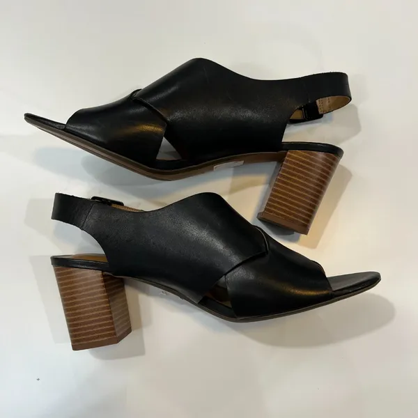 Clarks deva janie black leather Heeled sandals size 11 - Image 7