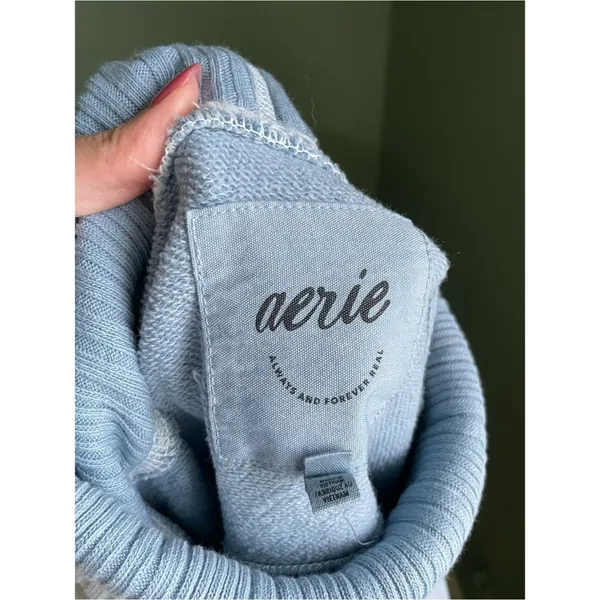 New Aerie New Heights Turtleneck Size XS Light Cloud Blue - Image 5
