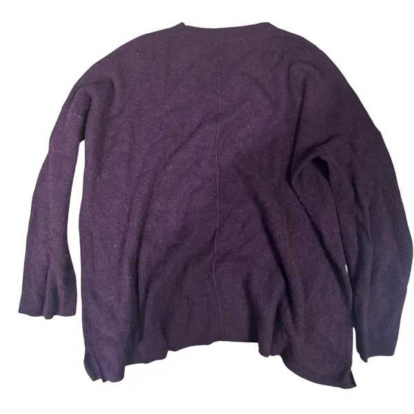 Madewell Burgundy Wool Blend Waffle Knit Crewneck Long Sleeve Sweater Size‎ S - Image 2