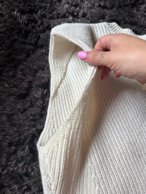 Joe's Jeans Cream Ribbed Knit shirt - Image 4